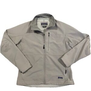 Men's Patagonia X‎ Widmer Brothers XL Beige Full Zip Beer Gear Coat